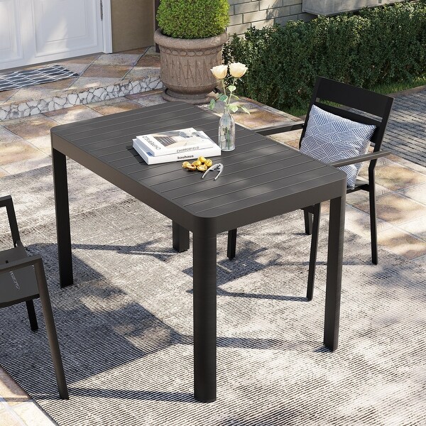 Pellebant Outdoor Dining Table Aluminum Extendable Table