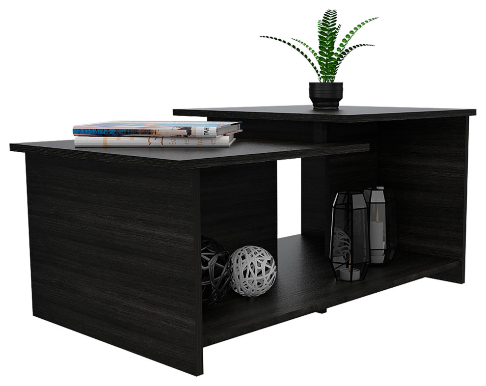 DEPOT E SHOP Leanna 3 Coffee Table  Black   Transitional   Coffee Tables   by DEPOT ESHOP LLC  Houzz