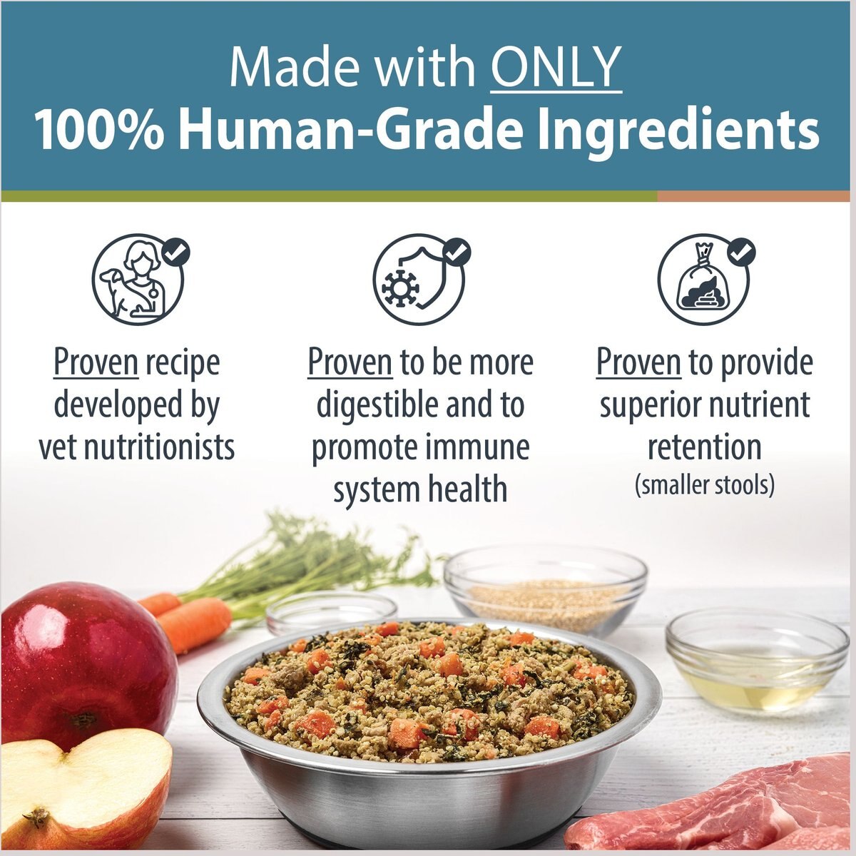 JustFoodForDogs Joint and Skin Support Recipe Frozen Human-Grade Fresh Dog Food