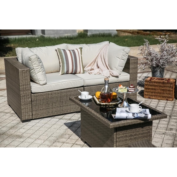 PATIO FESTIVAL 7Piece OUTDOOR Conversation Loveseat Seating Set