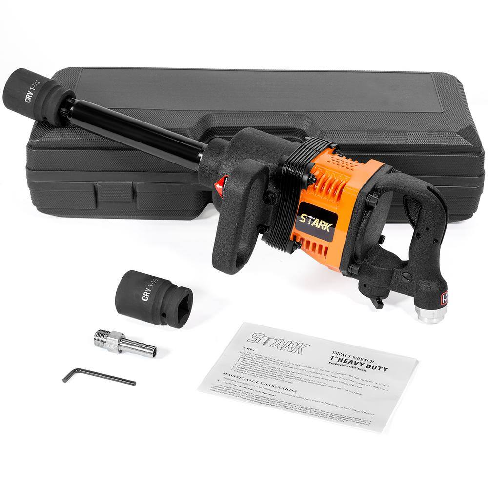 STARK USA 1900 ft.lbs. 1 in. Heavy-Duty Impact Wrench with 8 in. Extended Anvil 44401