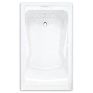 American Standard EverClean 60 in. x 32 in. Reversible Drain Whirlpool Tub in White 2422LC.020