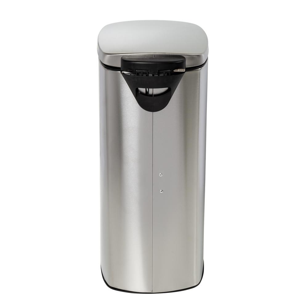 Honey-Can-Do 10.6 gal Slim Stainless Steel Step On Kitchen Trash Can (TRS-09333)