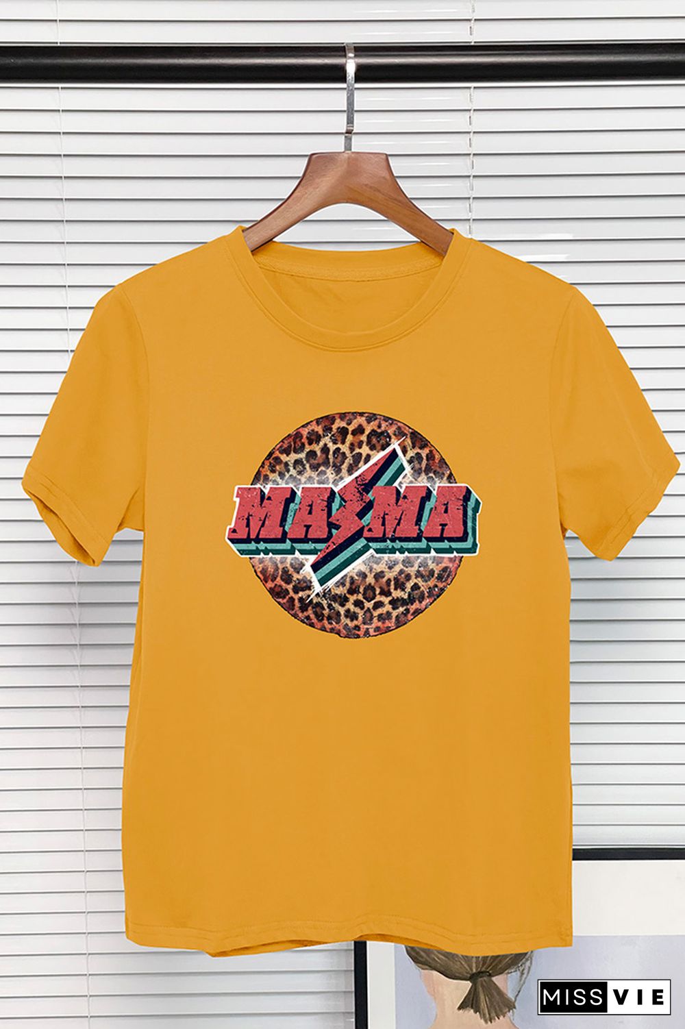 Retro Mama Leopard Graphic Tee