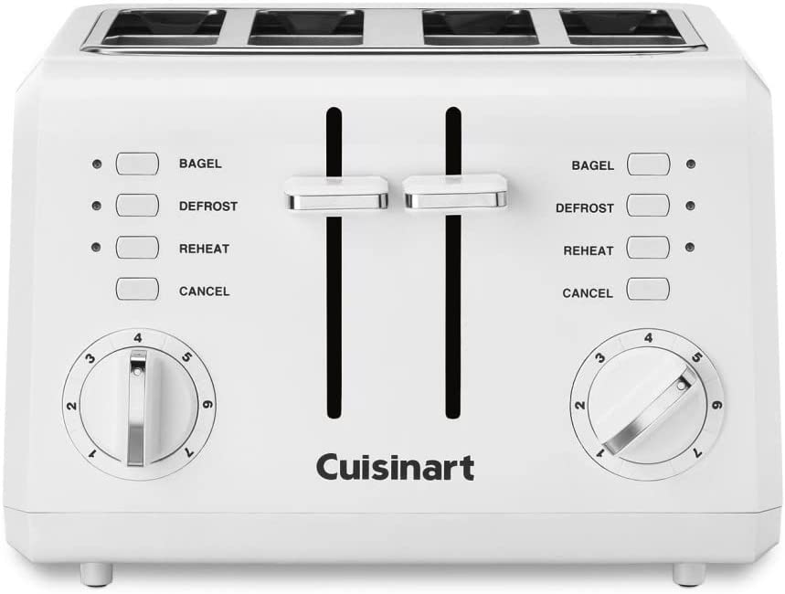 Cuisinart CPT-142P1 4-Slice Compact Plastic Toaster， White