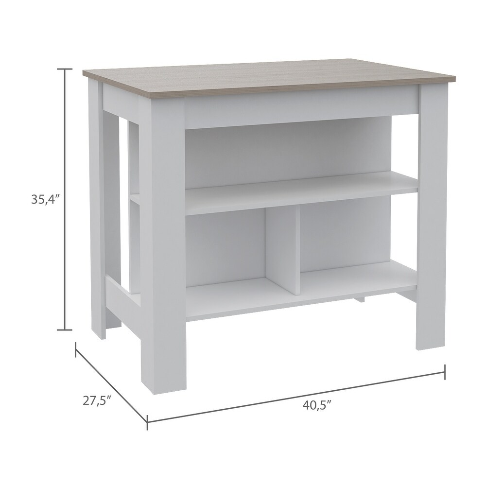 FM Furniture Brooklyn Antibacterial Surface Kitchen Island