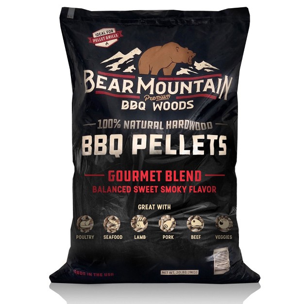 Bear Mountain Bbq Premium All Natural Smoker Wood Chip Pellets For Outdoor Gas Charcoal And Electric Grills