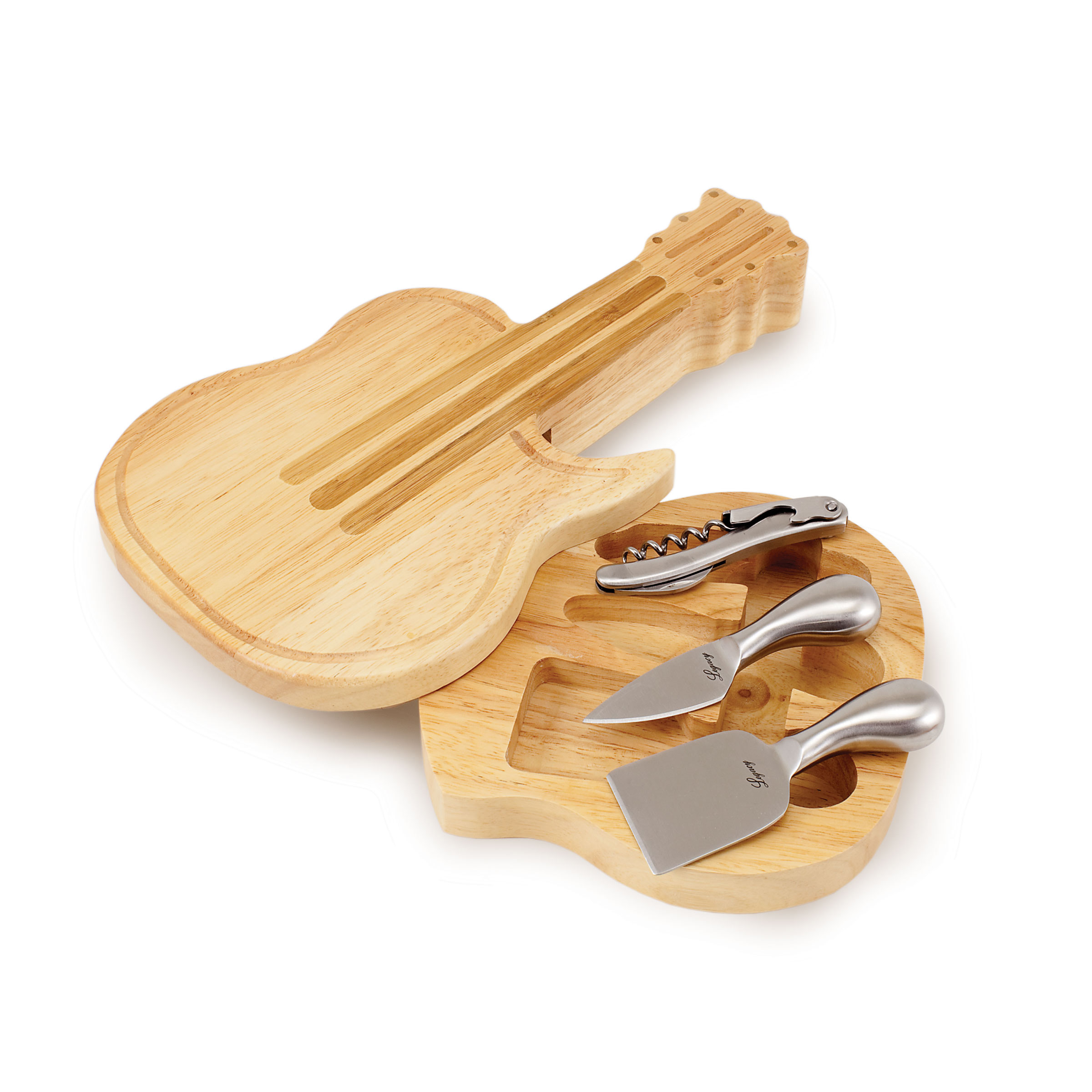 TOSCANA Guitar Cheese Cutting Board and Tools Set