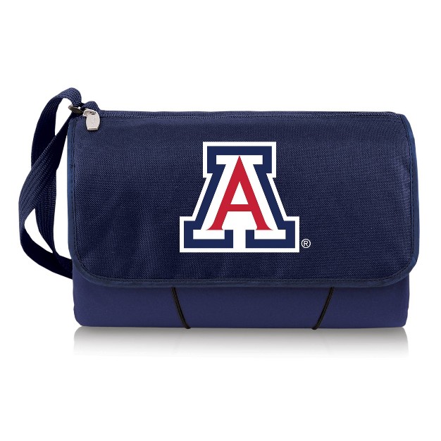 Ncaa Arizona Wildcats Blanket Tote Outdoor Picnic Blanket Navy Blue