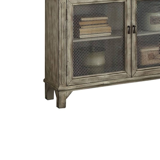 Vernon Accent Table Weathered Gray Acme Furniture