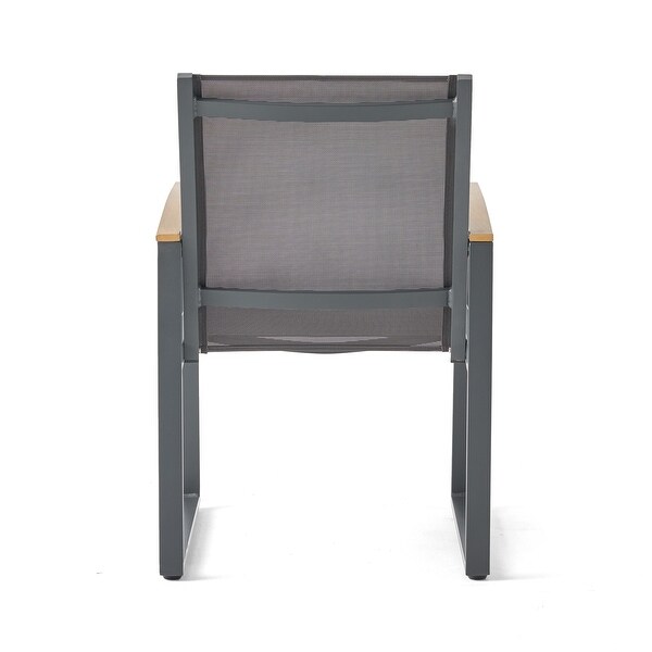 Glasgow Outdoor 2 Seater Aluminum and Mesh Chat Set by Christopher Knight Home