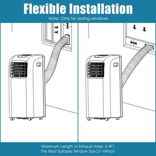 Costway 8000 BTU Portable Air Conditioner with Dehumidifier in White GHM0028