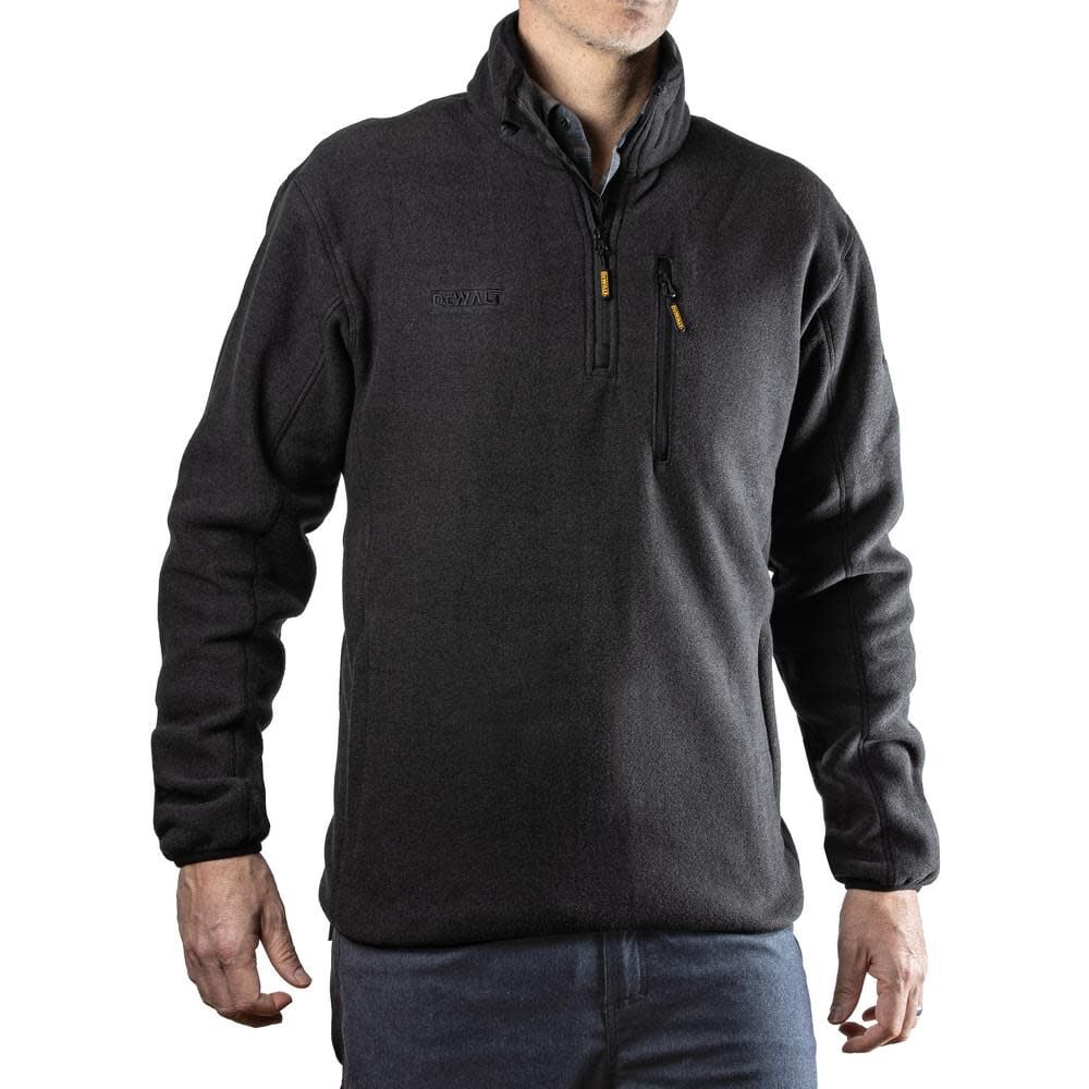 DEWALT Polyester 1/4 Zip Fleece Pullover Black Medium DXWW50010-BLK-MED from DEWALT