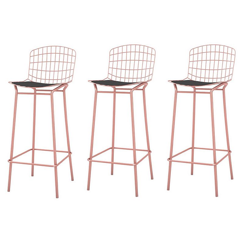 Manhattan Comfort Madeline 3-Piece Bar Stool Set