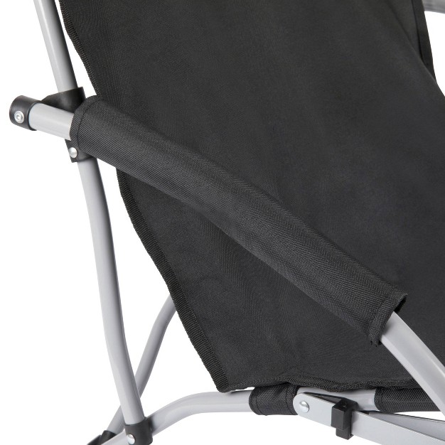 Picnic Time Tranquility Portable Beach Chair Black