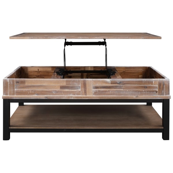 Merax Lift Top Coffee Table with Inner Storage Space and Shelf