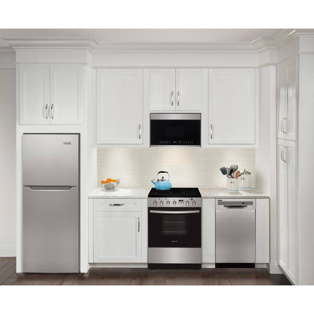 Frigidaire 24 in. Freestanding Electric Range in Stainless Steel with 4 Smoothtop Elements FCFE2425AS