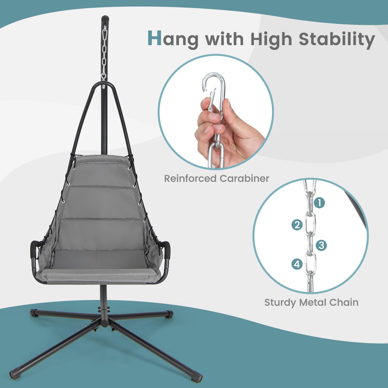 Giantex Hanging Chair with Stand