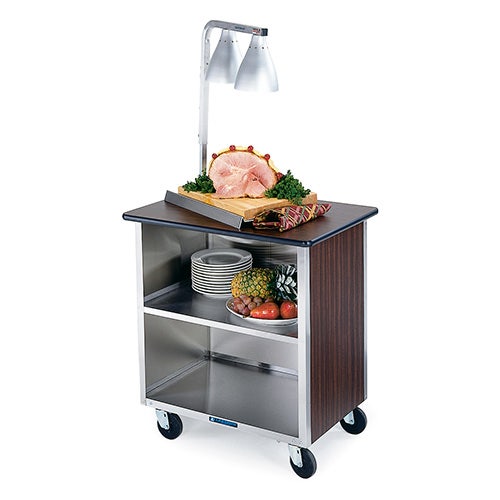 Lakeside 626 - Enclosed Stainless Steel/Laminate Bussing Cart， 28-1/4