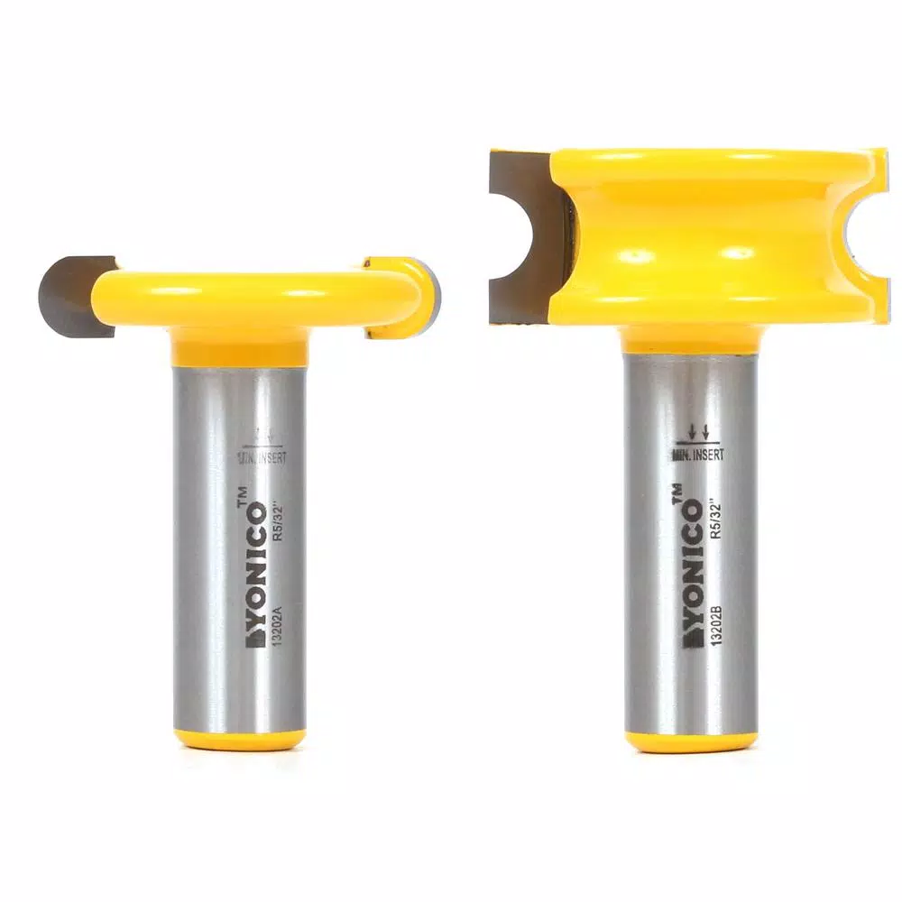 Yonico Canoe Joint 5/16 in. Bead 1/2 in. Shank Carbide Tipped Router Bit Set (2-Piece) and#8211; XDC Depot