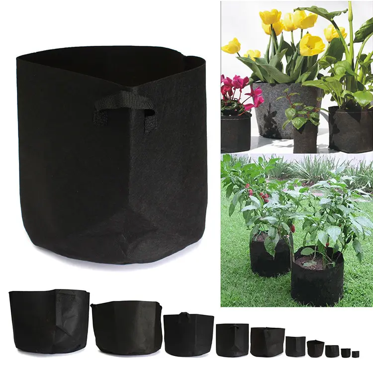 Gallon Garden Supplies Eco friendly Breathable Felt Grow Bags 30 Gallon