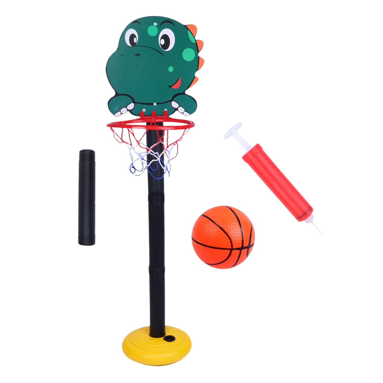 Portable Basketball Hoop Toys Playing Set Outside Toys Yard game Outdoor Sports Adjustable Basketball Hoop Stand for Bedroom Garden Dinosaur