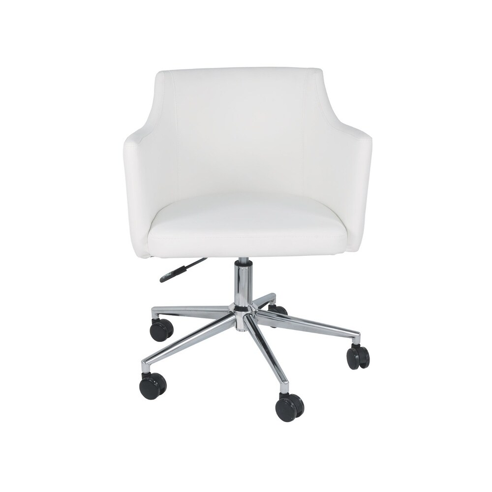 Signature Design by Ashley Baraga Contemporary Home Office Swivel Desk Chair White