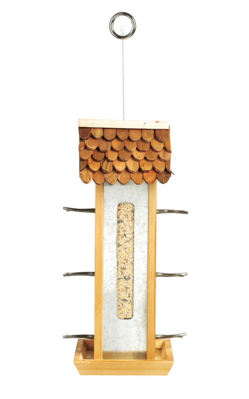 TIN JAY WOOD FEEDER 2LB