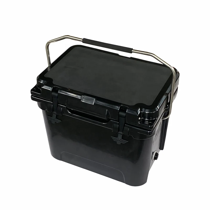 Black color Portable 20 Litre plastic rotomolded ice chest cooler insulated