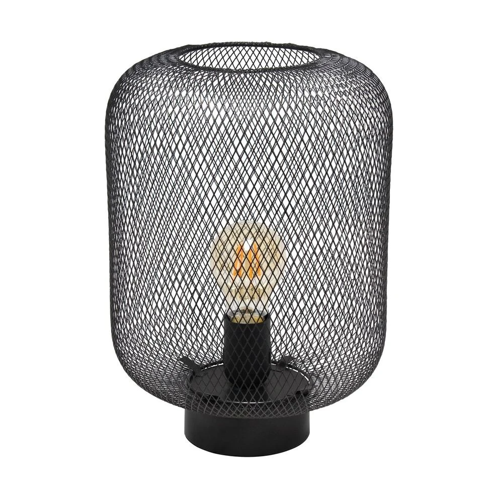 Simple Designs Metal Mesh Industrial Table Lamp - 8.5