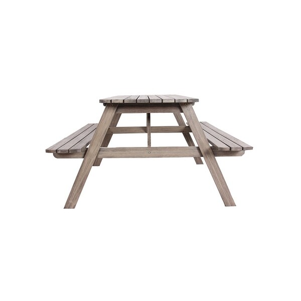 Wood Rectangular Outdoor Picnic Table