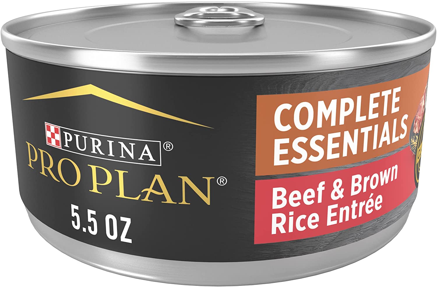 Purina Pro Plan High Protein Dog Food Wet Pate， Beef and Brown Rice Entree - (24) 5.5 oz. Cans