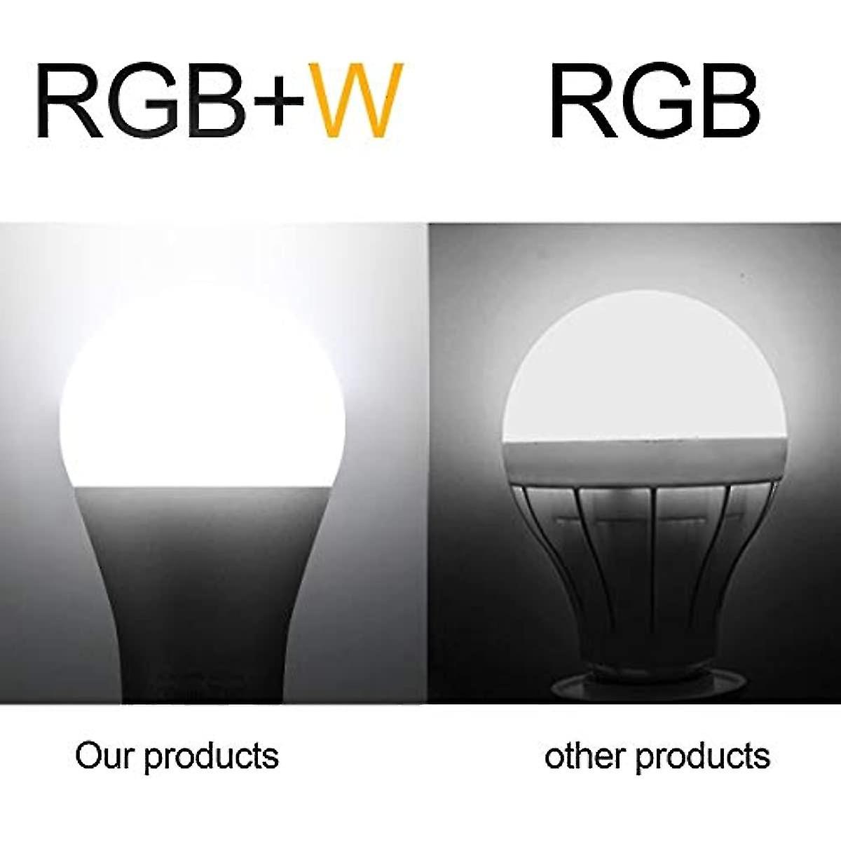 E27 Colour Changing Light Bulb 10w Rgbw Led Light Bulbs Mood Lighting With 21key Remote Control Dual Memory Function 12 Color Choices For Home  Party