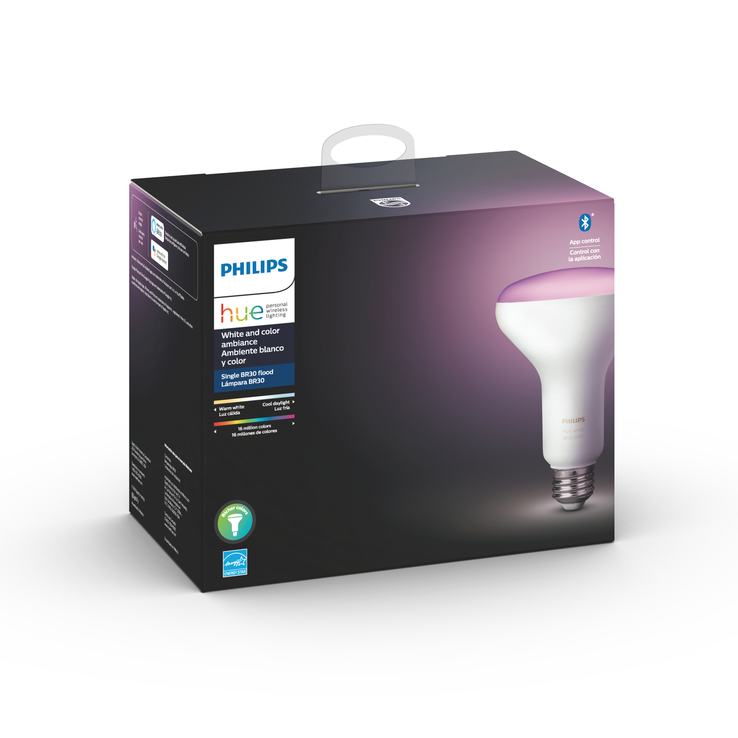 Philips Hue BR30 E26 (Medium) Smart-Enabled LED Bulb Color Changing 65 Watt Equivalence 1 pk