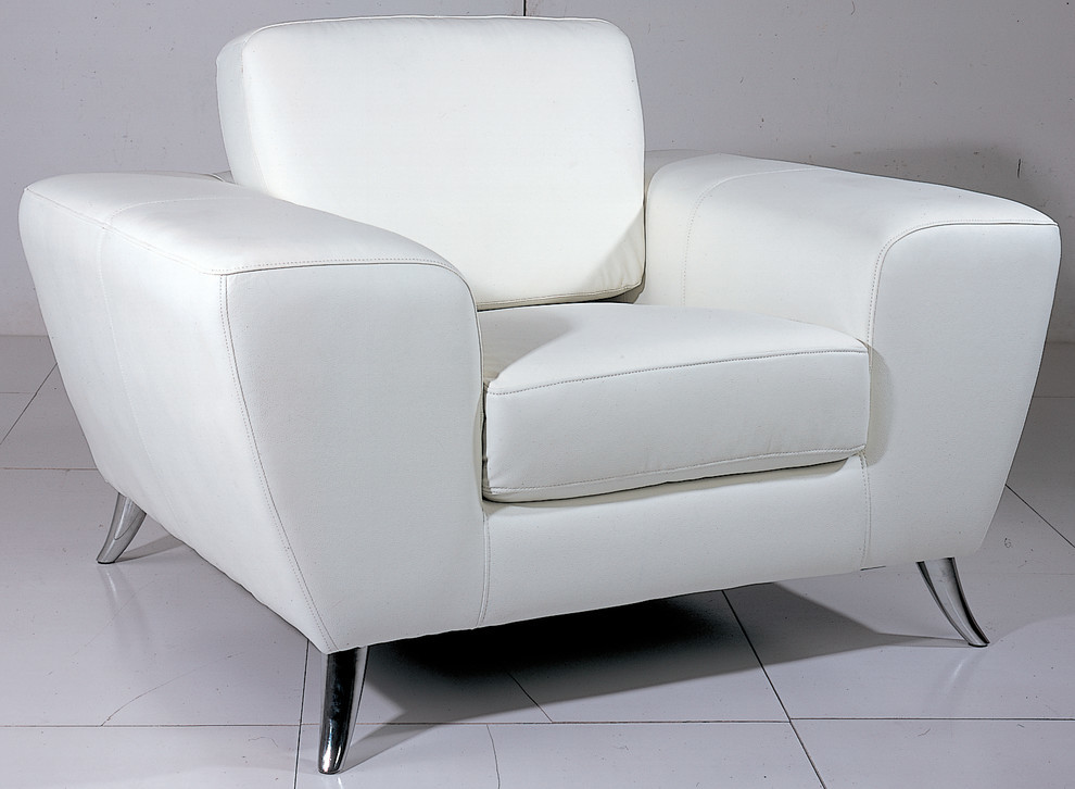 Julie Leather Match Chair   Contemporary   Armchairs And Accent Chairs   by BH Design  Houzz