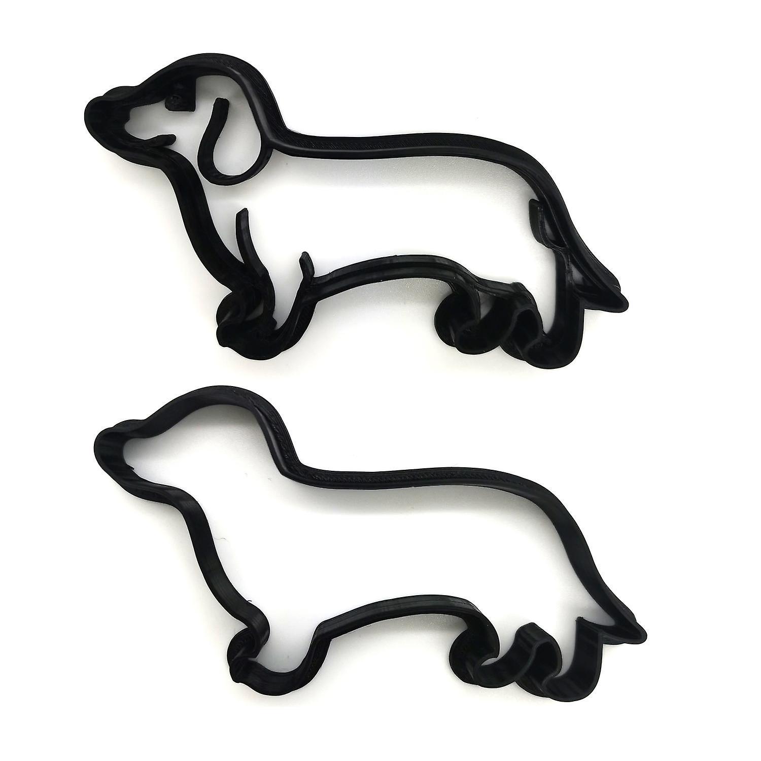 Dachshund dog 8 cm cookie cutter 2 pieces