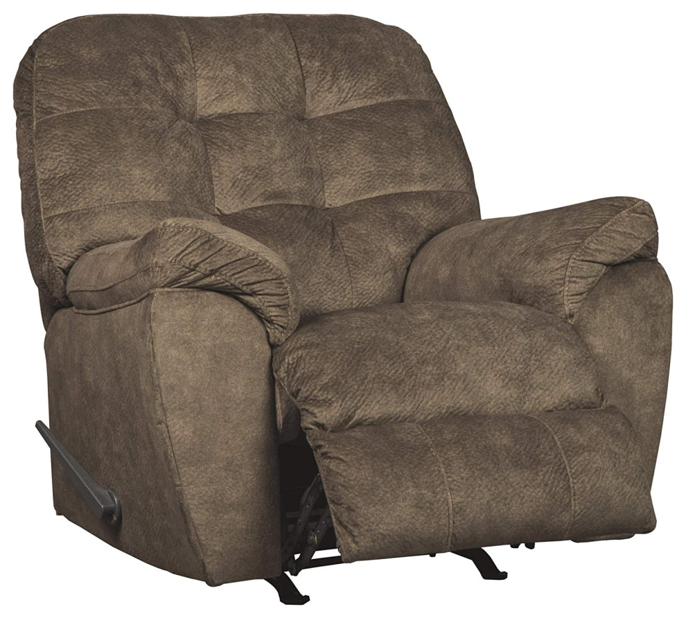 Modern Manual Recliner  Plush Polyester Seat  ampPillowed Armrests   Contemporary   Theater Seating   by Decor Love  Houzz