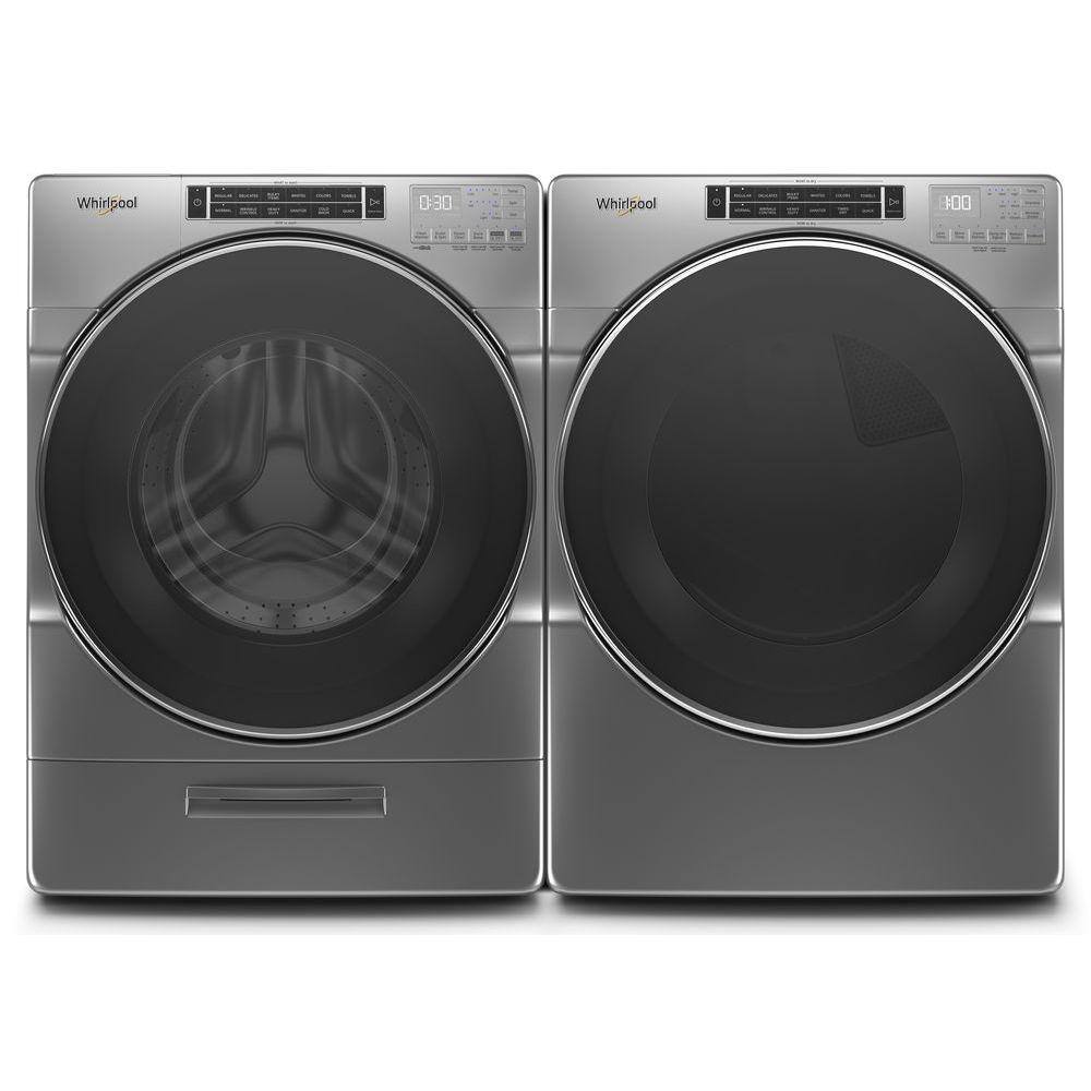 Whirlpool 7.4 cu. ft. 240-Volt Chrome Shadow Stackable Electric Dryer with Steam and Intuitive Touch Controls ENERGY STAR WED8620HC