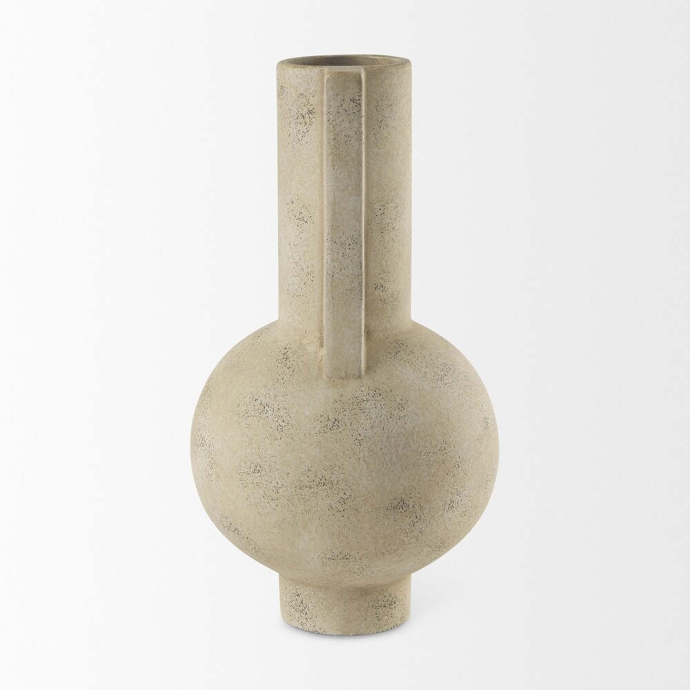 Sariah Beige Ceramic Vase (13\