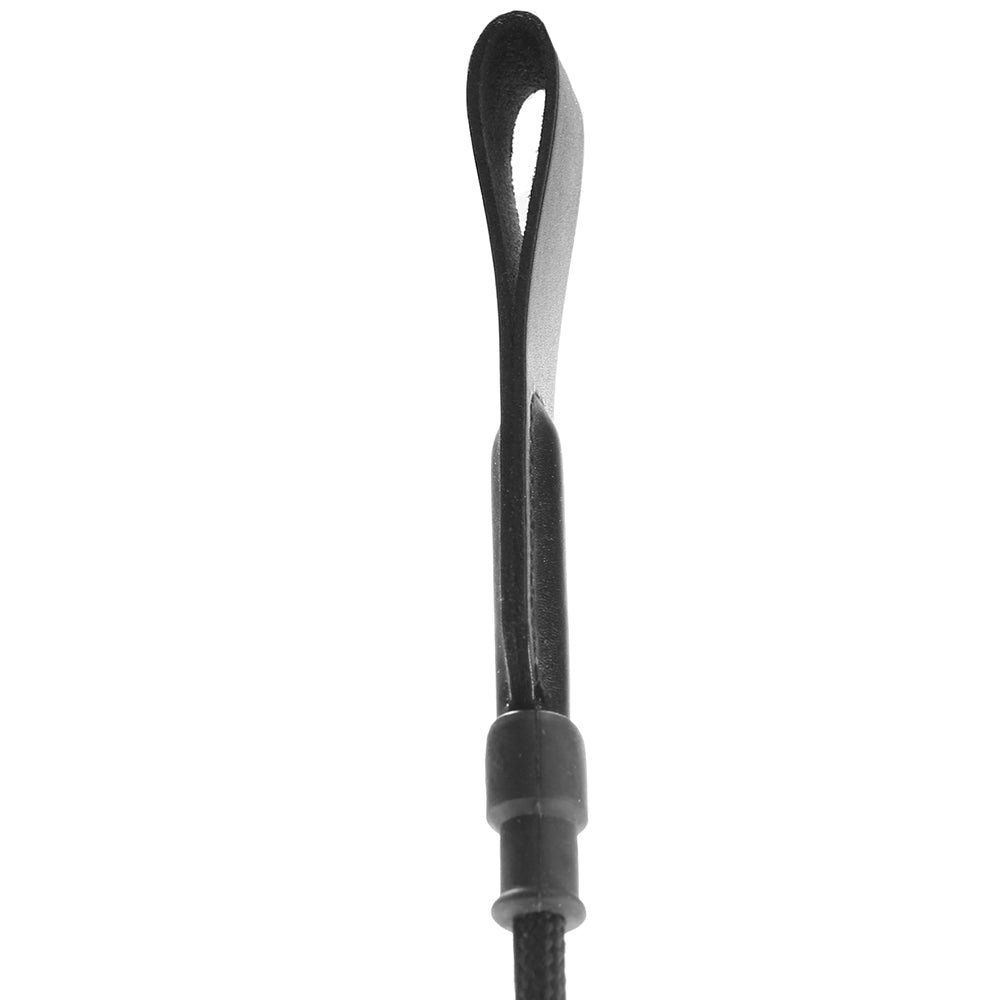 Short Riding Crop with Slim Tip in Black