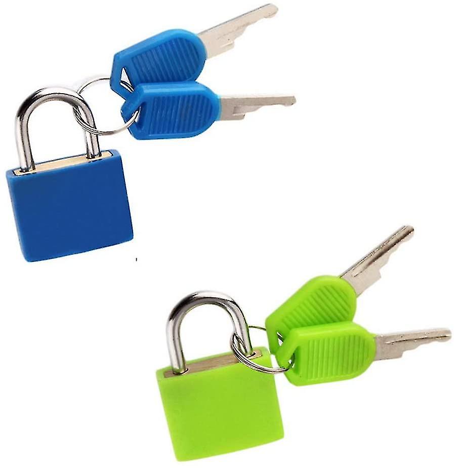 4pcs Luggage Lock， 4-color Mini Padlock Small Lock With Key， Used For School Bag Backpack， School