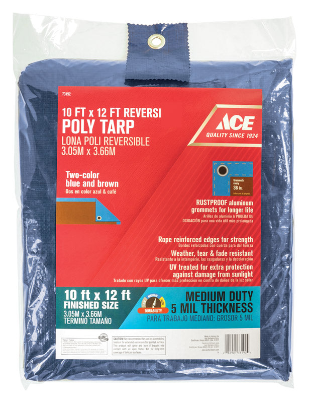 TARP POLY BLUE/BRN 10X12