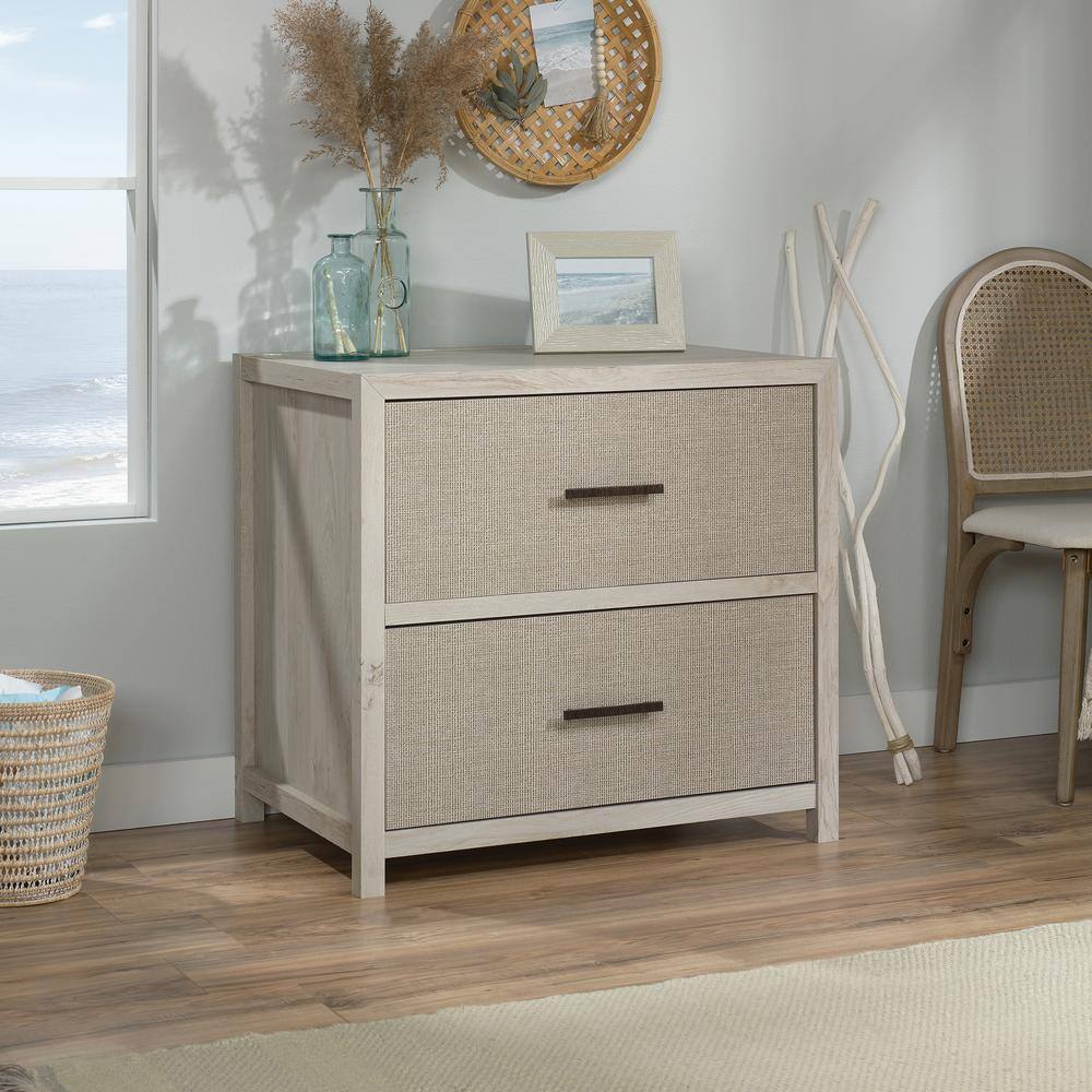 SAUDER Pacific View Chalked Chestnut Decorative Lateral File Cabinet with 2-Drawers 427360