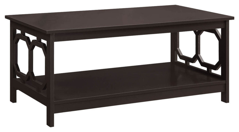 Omega Coffee Table With Shelf   Transitional   Coffee Tables   by VirVentures  Houzz