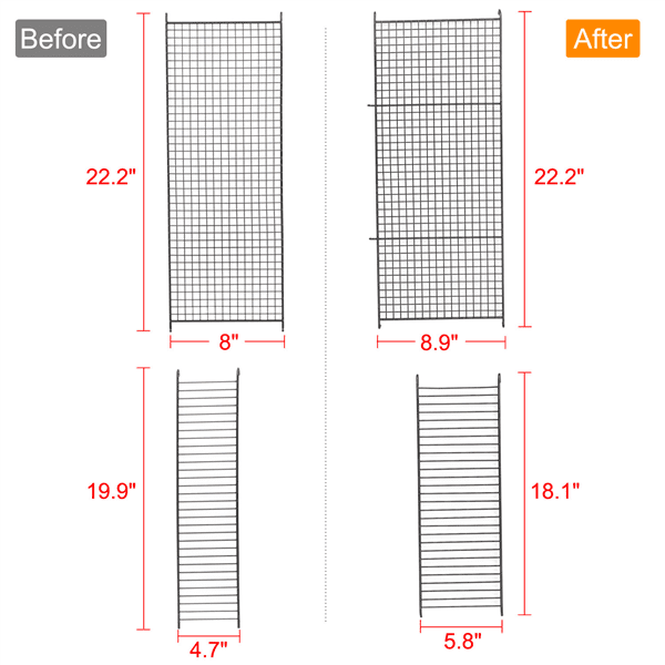 Topeakmart 4-Tier Playpen Cat Cage， Black， 48