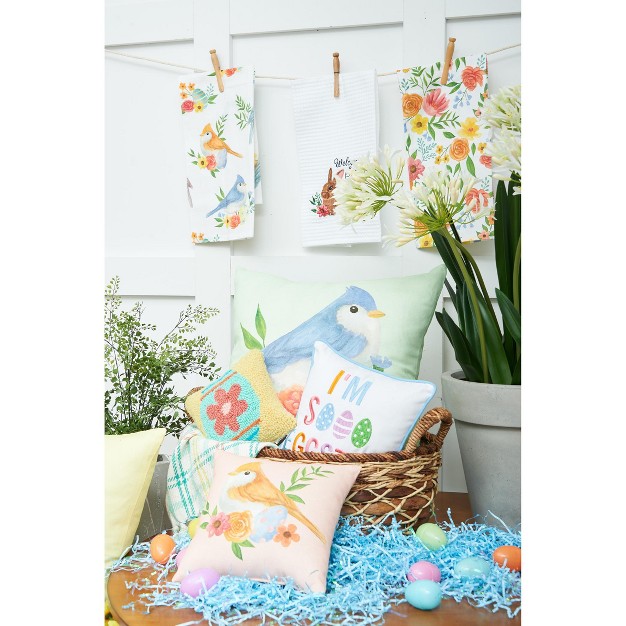 X 8 quot Flower Egg Hooked Pillow