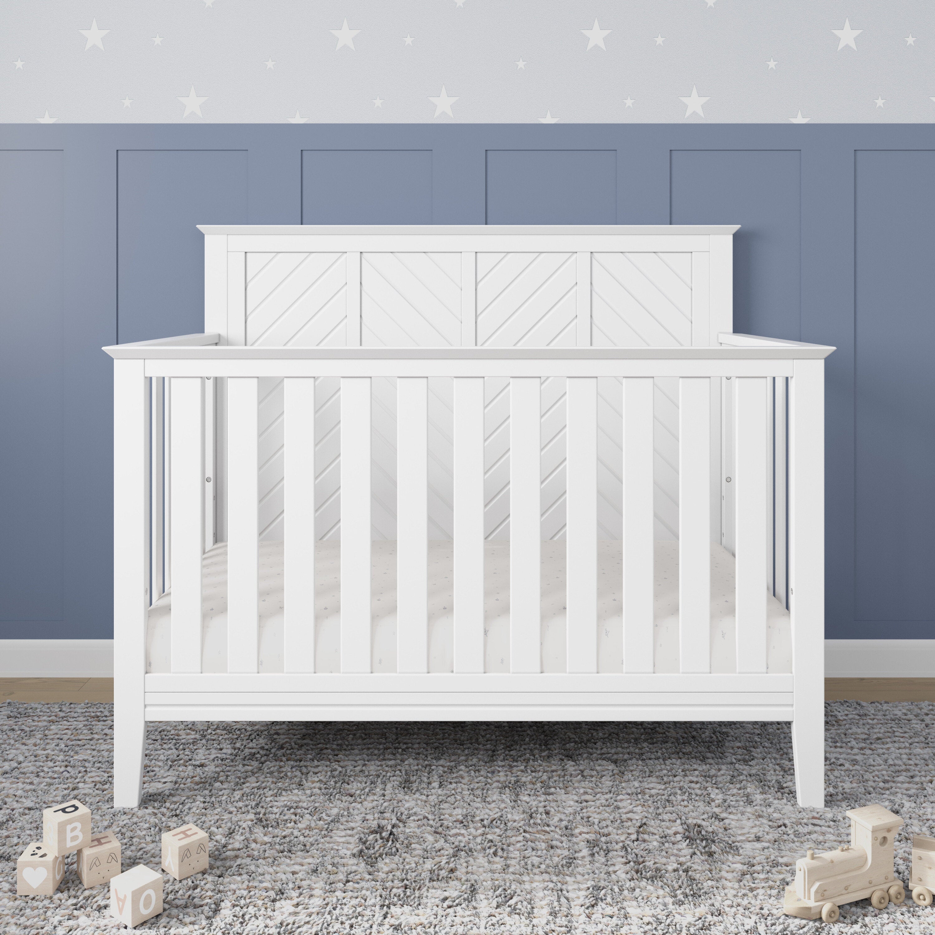 Child Craft 4-in-1 Baby Crib Atwood, Matte White