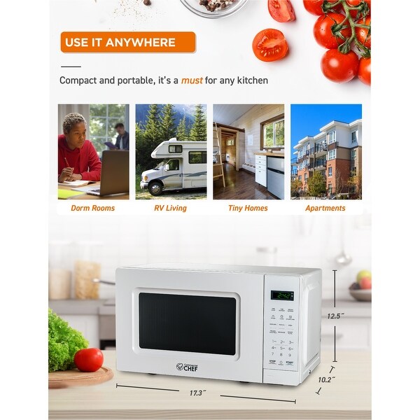 0.7 Cu.Ft Countertop Microwave Oven- White Shopping - The Best Deals on Over-the-Range Microwaves | 40991943