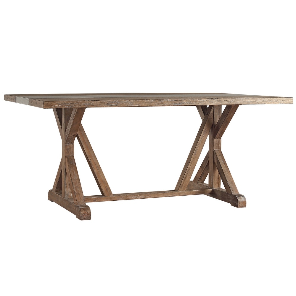 Benchwright Rustic Pine Trestle Accent Dining Table by iNSPIRE Q Artisan