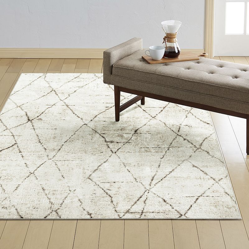 Everwash Treasure Alan Modern Geometric Area Rug